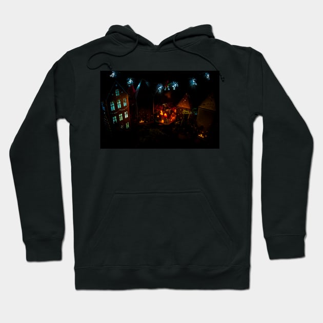 Illuminated Christmas Scene Hoodie by axp7884